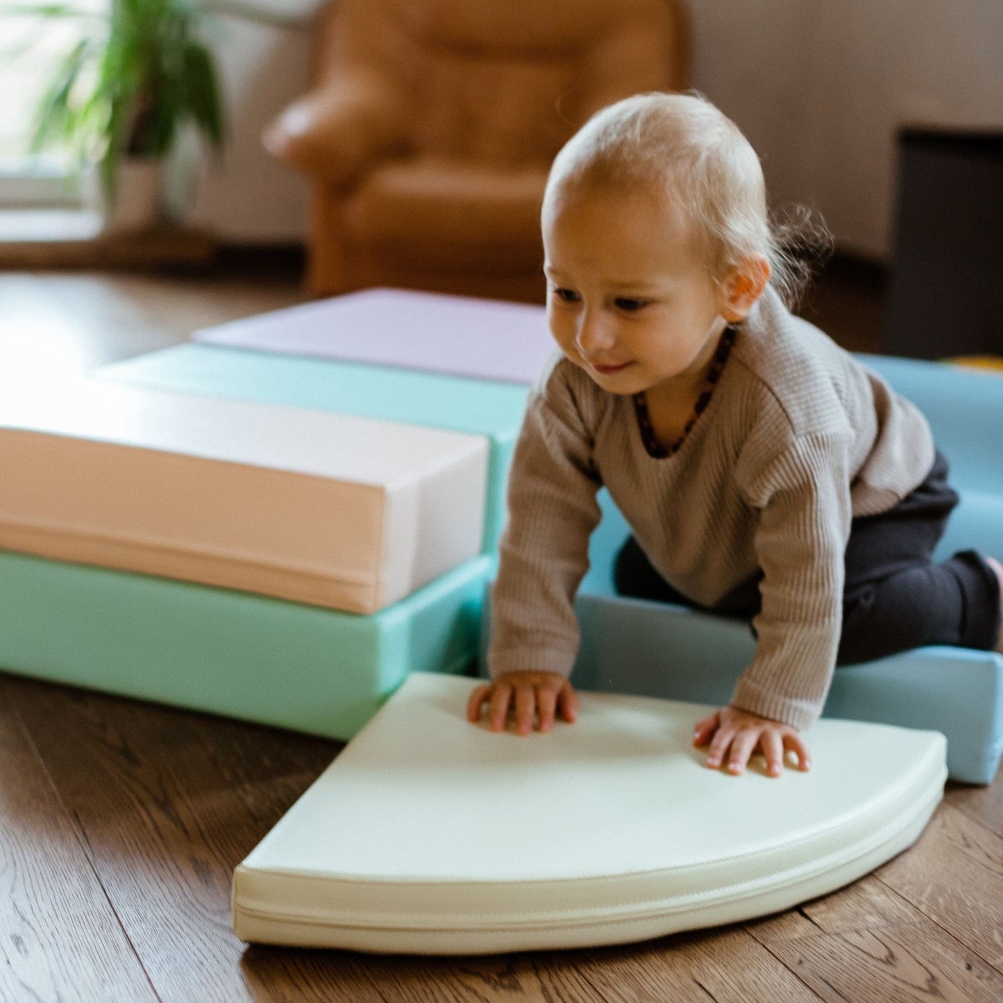 Soft Play 6 Foam Block Set - Light Pastel Explorer